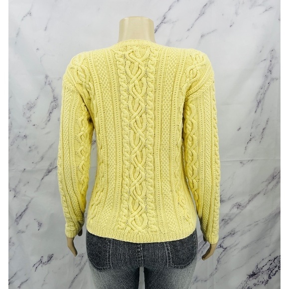 Disney Vintage Winnie The Pooh Chunky Knit Sweater Yellow - Picture 3 of 7